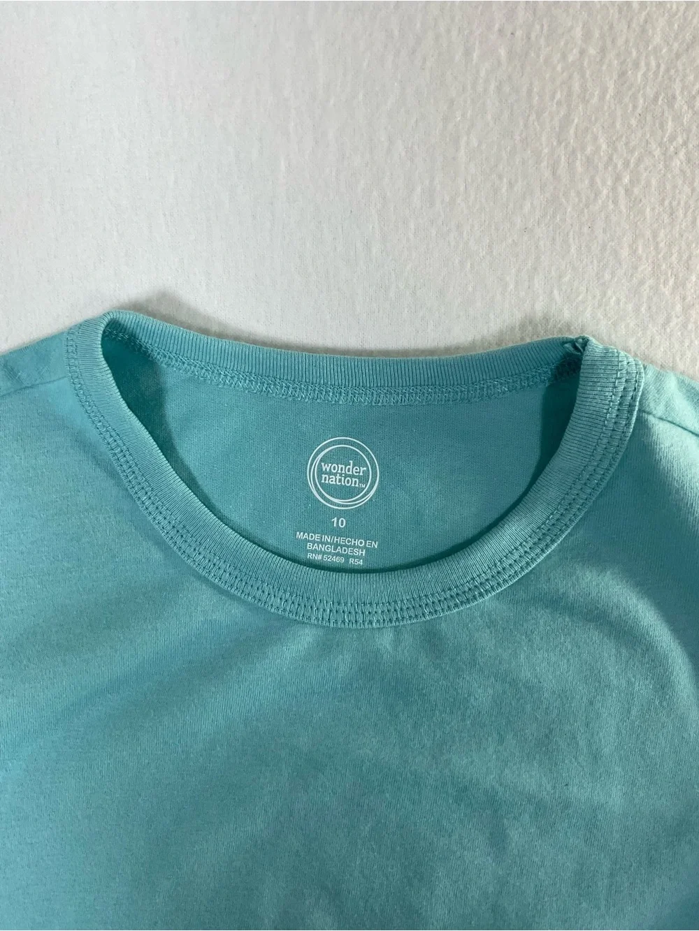 Wonder Nation Aqua Tank Top with Navy Shark Graphic, Size 10 New With Tag